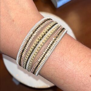 Elegant Multi-Color rhinestone magnetic clasp Bracelet